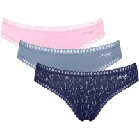 Sloggi Minislip "GO Crush" 3er Pack, dehnbare Spitzendetails, Cotton-Mix