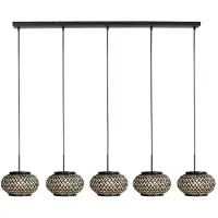 Steinhauer Hängelampe NoxLight, dimmbar, schwarz, für Wohn- / Esszimmer, Metall, Pendelleuchte