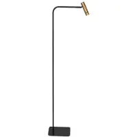 Steinhauer Stehlampe Lumo Schwarz mit Gold
