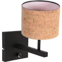 Steinhauer Wandlampe Stang, schwarz, für Wohn- / Esszimmer, Metall, Modern, Wandleuchte, Wandlampe Innen
