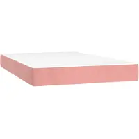 vidaXL Taschenfederkernmatratze Mittel Rosa 120x200x20 cm Samt