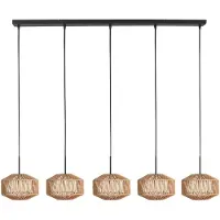 Steinhauer Hängelampe Ropex, dimmbar, schwarz, für Wohn- / Esszimmer, Metall, Pendelleuchte