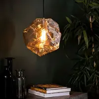 Lyora Moderne Pendellampe Rock Chromglas