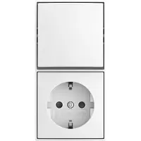 Busch Jaeger BJ Kombination 2601/6/20 EAPBJ-524 Wippschalter Aus-u.Wechselschaltung/