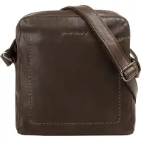 Harold's Leder Umhängetasche Caugio Crossbag Brown dunkelbraun