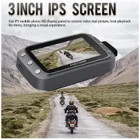 Zandona WiFi-Motorrad-DVR-Dashcam 1080P + 1080P Full HD Vorder- und Rückansicht, Wasserdichte Motorradkamera, GPS-Logger-Recorder-Box (B)