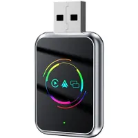 Zandona Kabelloses Carplay 3-in-1-Airplay Carplay für Auto USB-Dongle-Adapter +WiFi Kabelgebundenes Carplay auf Kabellos A