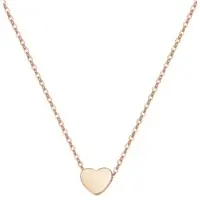 Hey Happiness Vergold. Kette Herz Anhänger Edelstahl in Rosegold - (L) 46-51 cm | Gr.: onesize