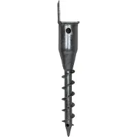 Baumarktplus L-Profil Bodenhülse 9,5x7 cm zum Einschrauben 46,5 cm Länge feuerverzinkt für...