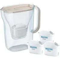 Brita Style Essential Filterkrug + 3 MaxtraPro PP-Kartuschen (Sand)