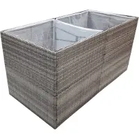 vidaXL "im Sonderangebot"Pflanzkübel/Garten-Hochbeet - CLORIS - Pflanzkasten - Grau 157x80x80 cm Poly Rattan - DEMöbel5923477