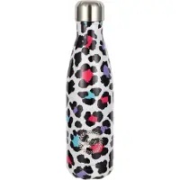 Hype Thermowasserflasche Silber Leopardenmuster | Edelstahl Auslaufsichere Flasche