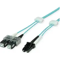 EasyLan LWL-LED-Patchkabel duplex 50/125µm OM3, LC/SC, türkis, 2 m