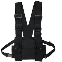 Typecat Funkgerät-Walkie-Talkie-Brusttasche mit 3 Taschen und Reißverschluss für Fr