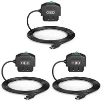 Tlily 3X Dashcam-OBD-Hardwire-Kit, Dashcam-USB-Typ-C-Hardwire-Kit mit OBD-Stromkabel für Dashcam 12-24V Bis 5V/3A