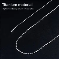 Typecat Pure Titanium Chain Necklace Glass Bead Pendant is Not Easy to Rust Si