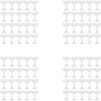 Typecat Neue Kunststoff Champagner Flöten Einweg - 80 Stück Durchsichtige Kunststoff Champagner Gläser für Partys, Durchsichtige Plastik Becher
