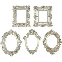 Typecat 5Pcs Vintage Harz Bild Rahmen Blume Oval Rechteck Rahmen, Tabletop