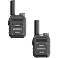 Kepptory 2 Stück 30W -Walkie-Talkies PMR 446 USB Tragbares Zwei-Wege-Funkgerät Dual-PTT Walkie-Talkies Tragbares Funkgerät