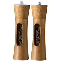 Tlily Pfeffermühlen-Sets Aus Acryl, Manuelle Salz- und Pfeffermühle Aus Holz mit Keramikkern, Gewürzstreuer-Werkzeug-Sets