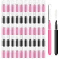 Torribaly 300 Stück -Augenbrauenpinsel mit Kappe, Augenbrauen-Laminierpinsel, Augenbrauen-Spoolie-Bürstenkamm, Augenbrauen-Wimpernlift-Werkzeuge, Wimpern