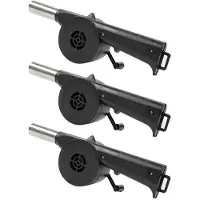 Typecat 3-Teiliger Handgrillventilator, Outdoor-Grillventilator, Luftgebläse für Grillpicknick, Handkurbelgrill, Grillventilator, Feuerbalg, Grillwerkzeuge