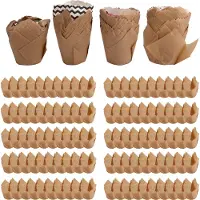 Typecat 200 Pieces Tulip Cupcake Liner Baking Cups Paper and Muffin for Weddin