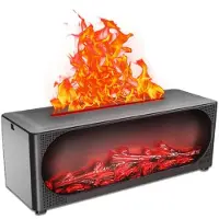 Tlily Luftbefeuchter Simulation Flamme Aromatherapie Luftbefeuchter, Home Aromatherapie Diffusor mit Nachtlicht Ätherisches Öl Diffusor