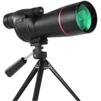 Tlily Zoom 25x-75x Spektiv HD Monokular Leistungsstarkes Teleskop Wasserdicht Große Reichweite mit Stativ für Vogelbeobachtung Camping