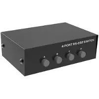 Tlily RS232 DB9 Pin COM Port Sharer 4 im 1 Out Serial Port Sharing Device Button