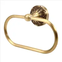 Typecat Antiker Handtuchring aus Messing, luxuriöser Bronze-Stil, Badezimmerhalter aus Vintage-Messing