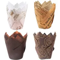 Typecat Cupcake Formen, 200 StüCk Tulpen Back Becher Muffin Cups Cupcake Liner Muffin HüLlen für die Geburtstags Dusch Party