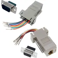 Typecat 10Pcs DB9 to RJ45 Modular Adapter, DB9 to RJ45 Female Jack Ethernet Ad