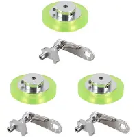 Torribaly 3Satz 200-Mm-Aluminium-Polyurethan-Industrie-Encoderrad-Messrad mit 20-Mm-Aluminium-Encoder-Montagehalterung