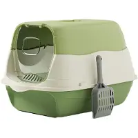 Torribaly Komplett Geschlossene Katzentoilette, Spritzwassergeschütztes Katzentoilette, Atmungsaktiv, Herausnehmbare Kätzchentoilette, Katzenzubehör