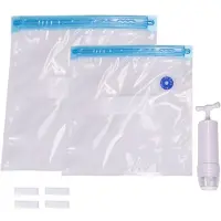 Tlily Unter Vakuum Taschen 15 Pack Wiederverwendbare Elektrische Vakuum Lebensmittel Lagerung Speichern Sie Den Versiegelungs Kocher mit 1 Hand Pumpe, 2