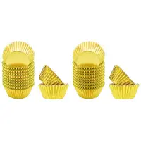 Torribaly 1000 Stück Cupcake-Förmchen Aus Silberfolie zum Backen Von Backförmchen, Dick und Stabil, Ölbeständig, Muffinförmchen Aus Papier B