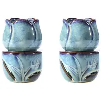 Torribaly 2X Aromatherapie Ofen Kerzen Lampe Dekoration Schlafzimmer ÄTherisches Öl Weihrauch Brenner Tulpe Keramik Kerze
