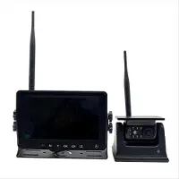 Typecat Magnetische, solarbetriebene, kabellose Rückfahrkamera mit HD-DVR, 7-Zoll-IPS-Monitor und Akku