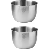 Tlily 2X Küche Rostfreier Stahl 304 Rühren Schüssel Deep Design Kochen Backen Kuchen Brot Brot Küchen Mischer Schüssel, 3600ML