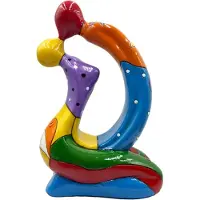 Typecat Kissing Lovers Statue Abstract Modern Resin Crafts Couple Sculpture De
