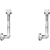 Torribaly 2X Klares Aquarium-Skimmerrohr, Dreht Sich, Oberflächen-Zufluss, Abfluss, Wasserpflanzen-Tankfilter, Reinigung, Fischtank-Zubehör, 20 mm