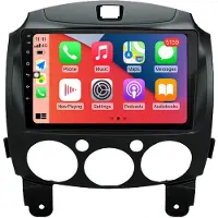 RoverOne Autoradio Bluetooth CarPlay GPS-Navigation Touchscreen für Mazda 2 Mazda2 DE 2007 - 2014