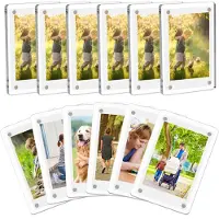 Typecat 12 Pcs Acryl Kühlschrank Magnet Bild Rahmen Halter Klar Foto Di