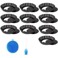 Torribaly TöRtchenform, 4-Zoll-Tarteformen, Antihaftbeschichtete, Abnehmbare 4-Zoll-Tarteform Aus Karbonstahl mit Losem Boden, Einfach zu Bedienen und zu