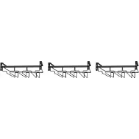 Torribaly 3X Wein Glas Regal Unter Dem Schrank, 3 Reihig Hängendes Stemware Rack Metall Glas Halter Aufbewahrung Aufhänger für Küche, Bar und So Weiter