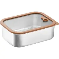 Typecat Stainless Steel Food Containers with Tempered Glass Lids, Leakproof Me