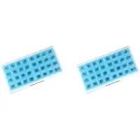 Typecat 2X Monatlicher Pillen Organisator 31 Fächer, 1 Pro Tag, 4 Wochen Voller Monat 31 Tage Pillen Organisator,Blau