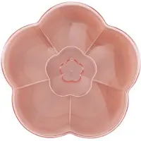 Tlily Snack Aufbewahrungs Box, Blumen Form Snack Tablett mit Deckel, Nuss Bonbon Aufbewahrungs Box für Lebensmittel, Obst Box Trocken Obst BehäLter, Rosa