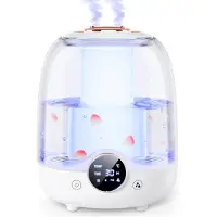 Typecat Luftbefeuchter fürs Schlafzimmer, 3-Liter-Tank, 30 Stunden, 20 dB, leise Nebelzeit, Doppeldüsen